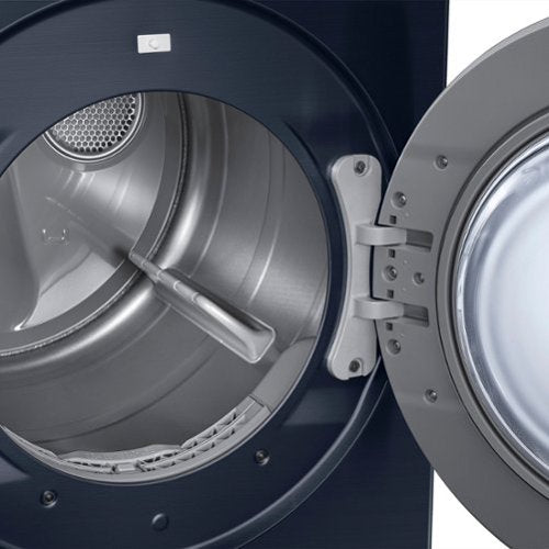 Samsung - BESPOKE 7.6 Cu. Ft. Stackable Smart Gas Dryer with Steam and AI Optimal Dry - Brushed Navy