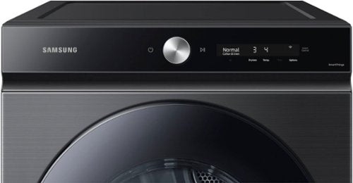 Samsung - BESPOKE 7.6 Cu. Ft. Stackable Smart Electric Dryer with Steam and Super Speed Dry - Brushed Black