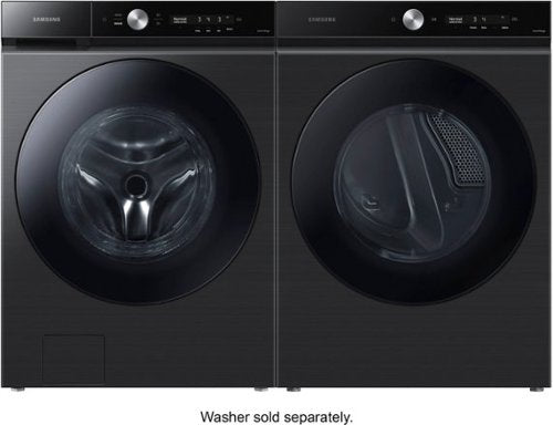 Samsung - BESPOKE 7.6 Cu. Ft. Stackable Smart Electric Dryer with Steam and Super Speed Dry - Brushed Black