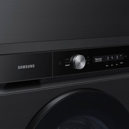 Samsung - BESPOKE 7.6 Cu. Ft. Stackable Smart Electric Dryer with Steam and Super Speed Dry - Brushed Black