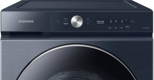 Samsung - BESPOKE 5.3 Cu. Ft. High-Efficiency Stackable Smart Front Load Washer with Steam and AI OptiWash - Brushed Navy