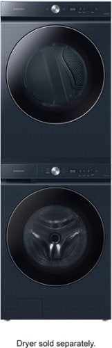 Samsung - BESPOKE 5.3 Cu. Ft. High-Efficiency Stackable Smart Front Load Washer with Steam and AI OptiWash - Brushed Navy