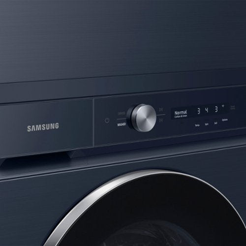 Samsung - BESPOKE 5.3 Cu. Ft. High-Efficiency Stackable Smart Front Load Washer with Steam and AI OptiWash - Brushed Navy