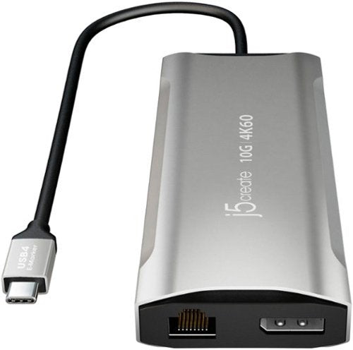 j5create - 4K60 Elite USB-C Triple-Monitor 10Gbps Mini Dock - Space Gray