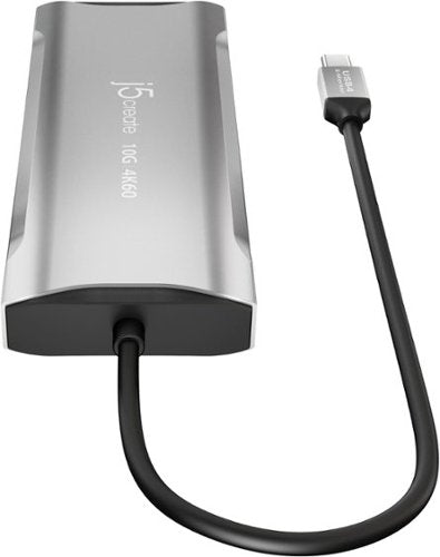 j5create - 4K60 Elite USB-C Triple-Monitor 10Gbps Mini Dock - Space Gray