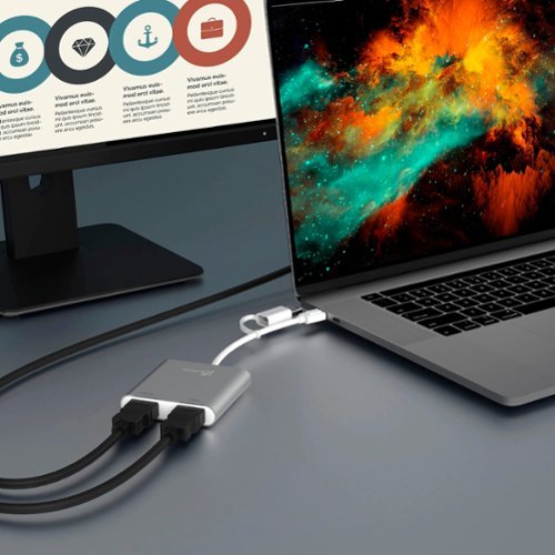 j5create - USB-C to Dual HDMI Multi-Monitor Adapter - Silver