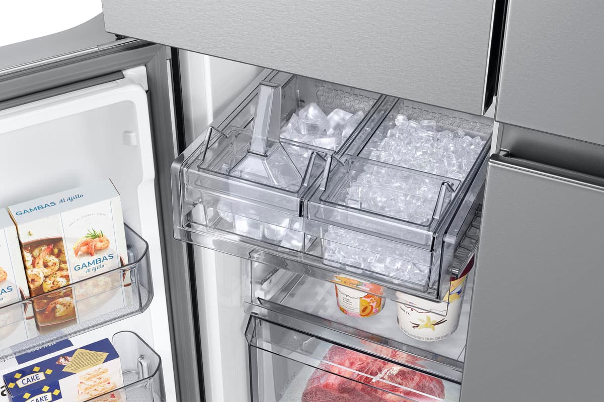 Dacor - 36 in. Wide 22.8 Cu. Ft. 4-Door French Reveal Door 36" Counter Depth Refrigerator with Beverage Center - Silver Stainless Steel