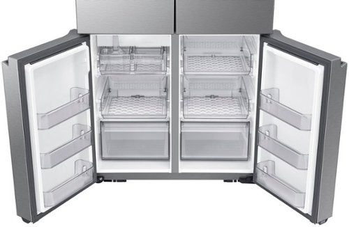 Dacor - 36 in. Wide 22.8 Cu. Ft. 4-Door French Reveal Door 36" Counter Depth Refrigerator with Beverage Center - Silver Stainless Steel