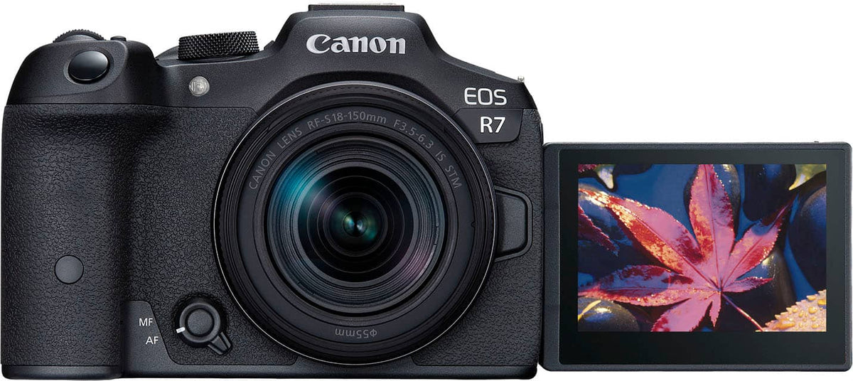 Canon - EOS R7 Mirrorless Camera with RF-S18-150mm f/3.5-6.3 IS STM Lens - Black