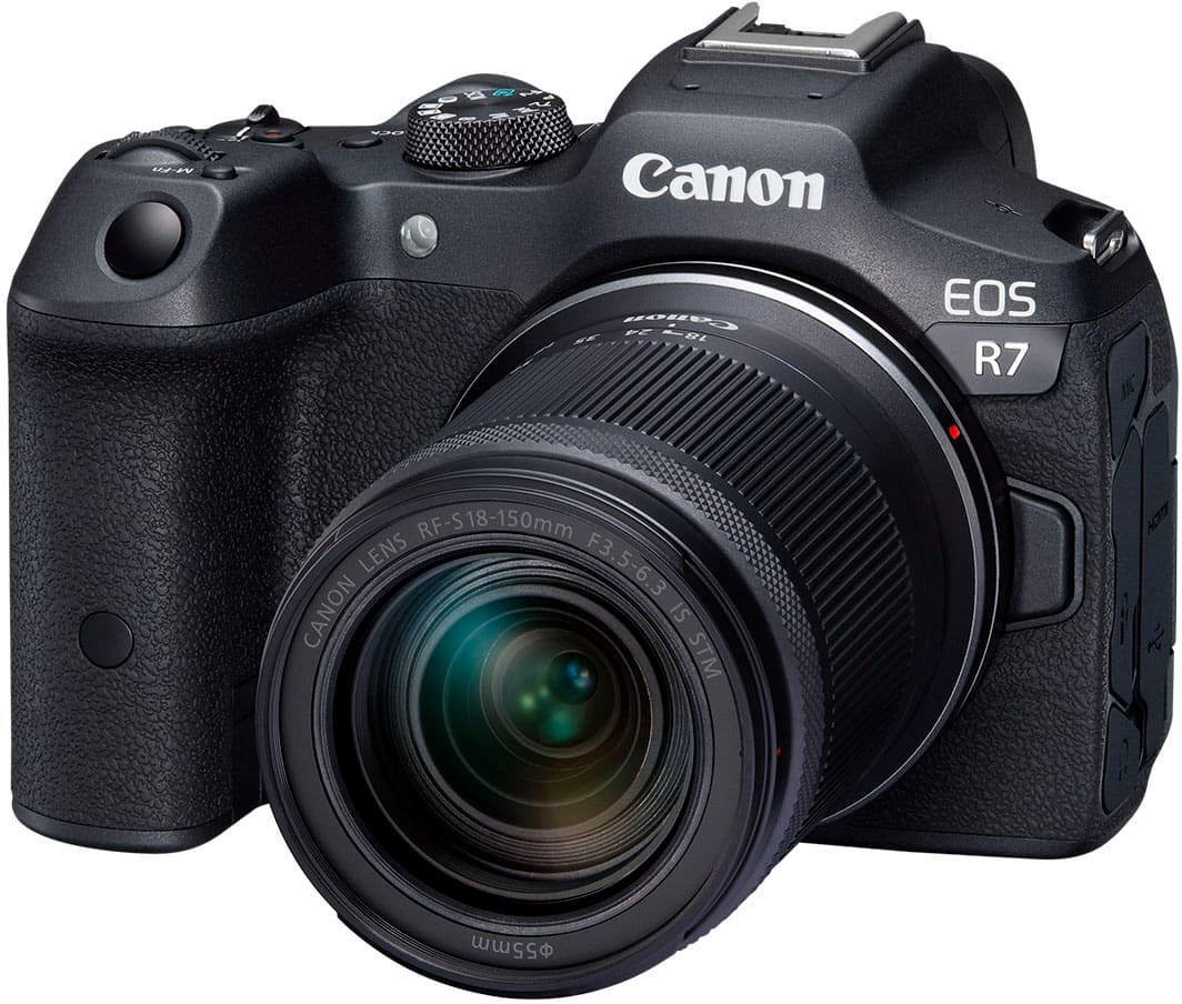 Canon - EOS R7 Mirrorless Camera with RF-S18-150mm f/3.5-6.3 IS STM Lens - Black