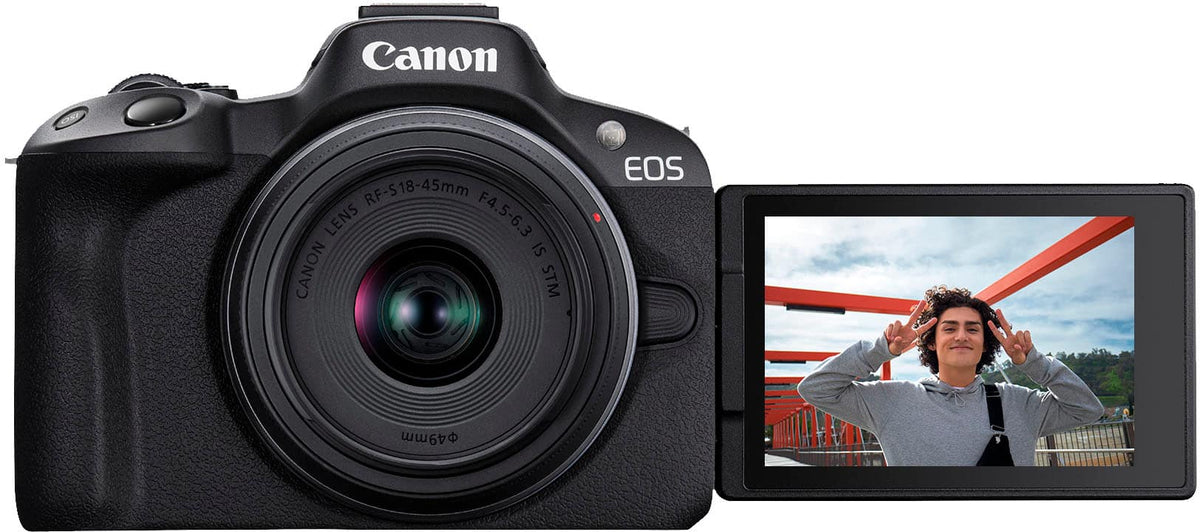 Canon - EOS R10 Mirrorless Camera with RF-S18-45 f/4.5-6.3 IS STM Lens - Black