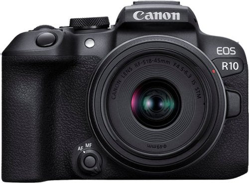 Canon - EOS R10 Mirrorless Camera with RF-S18-45 f/4.5-6.3 IS STM Lens - Black