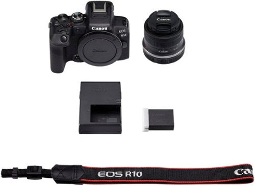 Canon - EOS R10 Mirrorless Camera with RF-S18-45 f/4.5-6.3 IS STM Lens - Black