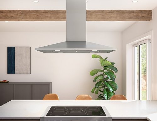Zephyr - 36 inches - Convertible - Island Range Hood - Stainless Steel