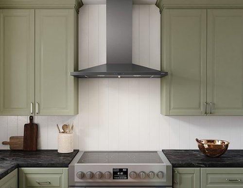 Zephyr - 36 inches - Convertible - Wall Range Hood - Black Stainless Steel
