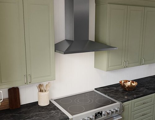 Zephyr - 36 inches - Convertible - Wall Range Hood - Black Stainless Steel