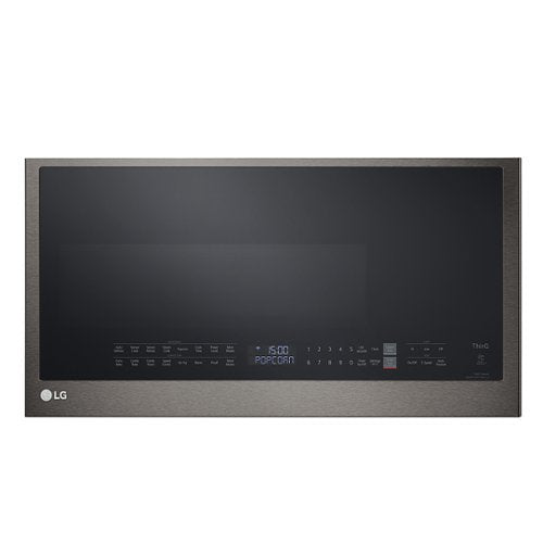 LG - 1.7 Cu. Ft. Convection Over-the-Range Smart Microwave with Sensor Cooking and Air Fry - Black Stainless Steel