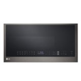 LG - 1.7 Cu. Ft. Convection Over-the-Range Smart Microwave with Sensor Cooking and Air Fry - Black Stainless Steel