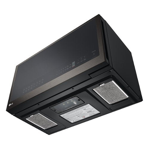 LG - 1.7 Cu. Ft. Convection Over-the-Range Smart Microwave with Sensor Cooking and Air Fry - Black Stainless Steel