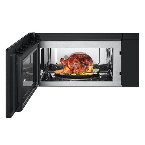 LG - 1.7 Cu. Ft. Convection Over-the-Range Smart Microwave with Sensor Cooking and Air Fry - Black Stainless Steel