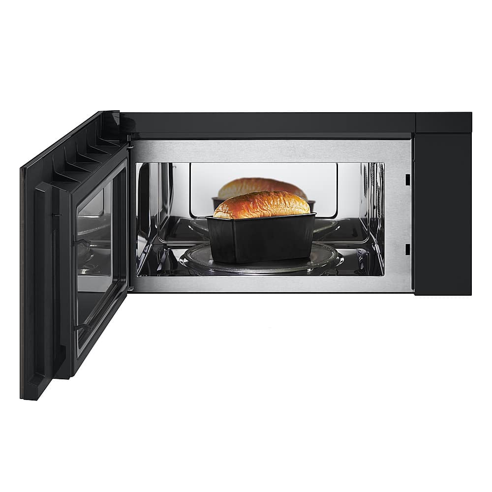 LG - 1.7 Cu. Ft. Convection Over-the-Range Smart Microwave with Sensor Cooking and Air Fry - Black Stainless Steel