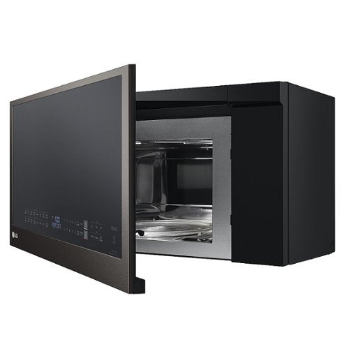 LG - 1.7 Cu. Ft. Convection Over-the-Range Smart Microwave with Sensor Cooking and Air Fry - Black Stainless Steel