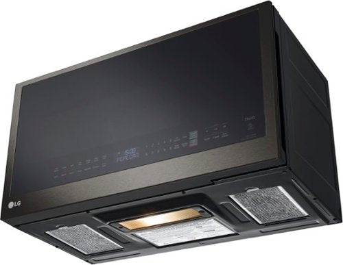 LG - 2.0 Cu. Ft. Over-the-Range Microwave with Sensor Cooking and EasyClean - Black Stainless Steel