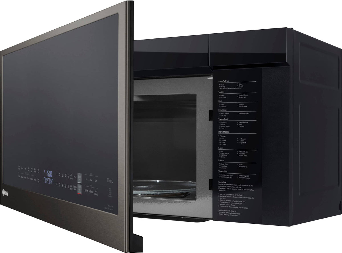 LG - 2.0 Cu. Ft. Over-the-Range Microwave with Sensor Cooking and EasyClean - Black Stainless Steel
