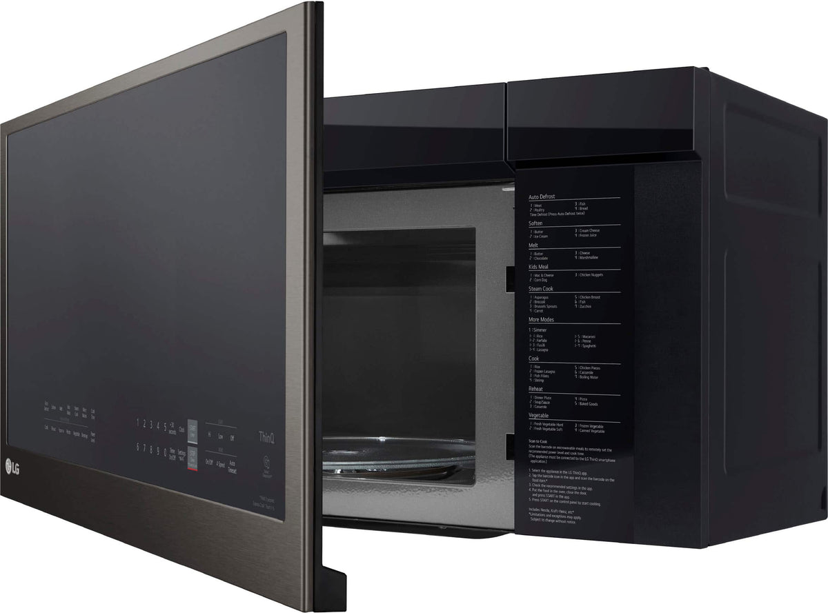 LG - 2.0 Cu. Ft. Over-the-Range Microwave with Sensor Cooking and EasyClean - Black Stainless Steel