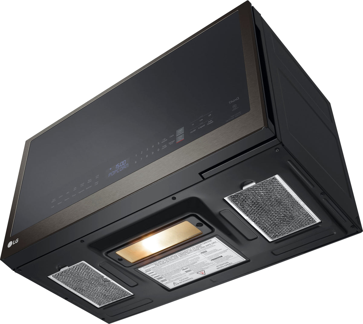 LG - 2.0 Cu. Ft. Over-the-Range Microwave with Sensor Cooking and EasyClean - Black Stainless Steel