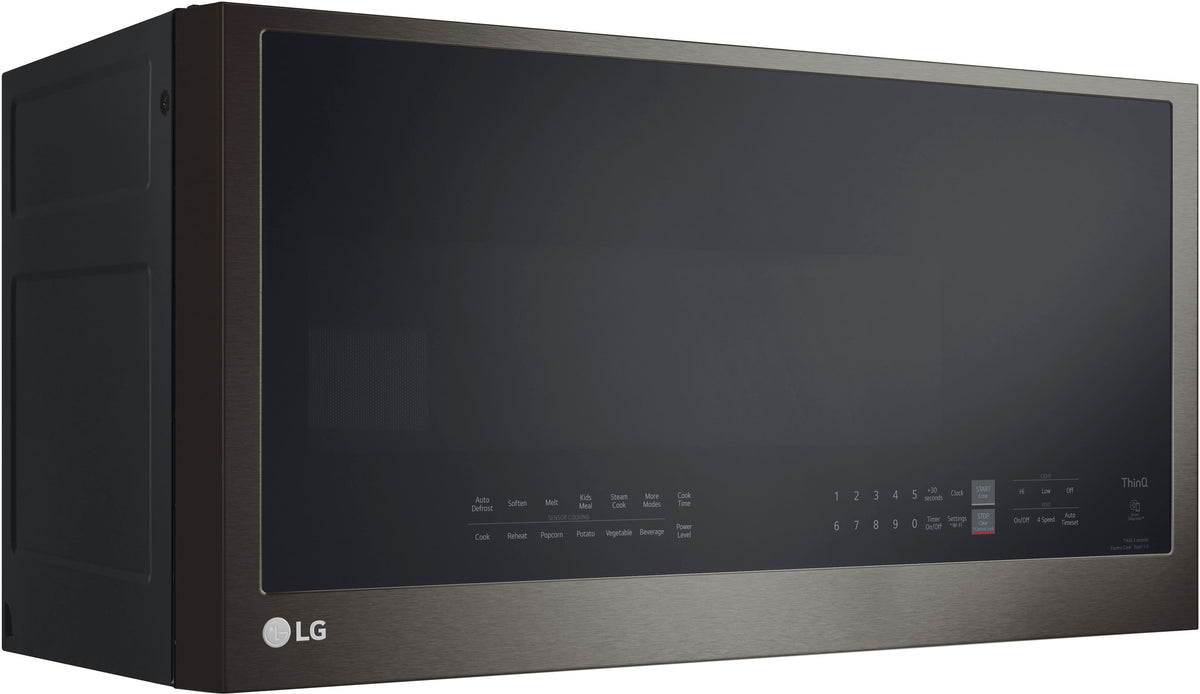 LG - 2.0 Cu. Ft. Over-the-Range Microwave with Sensor Cooking and EasyClean - Black Stainless Steel