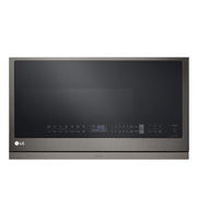 LG - 2.1 Cu. Ft. Over-the-Range Smart Microwave with Sensor Cooking and ExtendaVent 2.0 - Black Stainless Steel