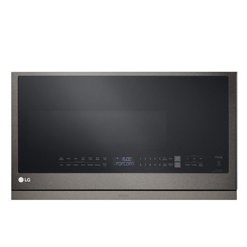 LG - 2.1 Cu. Ft. Over-the-Range Smart Microwave with Sensor Cooking and ExtendaVent 2.0 - Black Stainless Steel