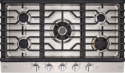 LG - STUDIO 36” Built-In Smart Gas Cooktop with 5 Burners and Griddle - Stainless Steel