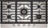 LG - STUDIO 36” Built-In Smart Gas Cooktop with 5 Burners and Griddle - Stainless Steel