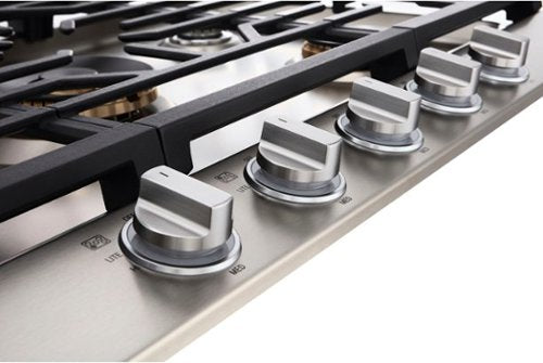 LG - STUDIO 36” Built-In Smart Gas Cooktop with 5 Burners and Griddle - Stainless Steel