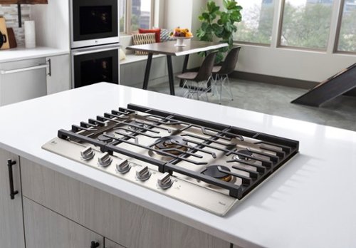 LG - STUDIO 36” Built-In Smart Gas Cooktop with 5 Burners and Griddle - Stainless Steel