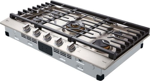 LG - STUDIO 36” Built-In Smart Gas Cooktop with 5 Burners and Griddle - Stainless Steel