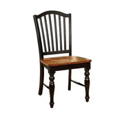 Sillas de comedor (juego de 2) - Negro / Roble
