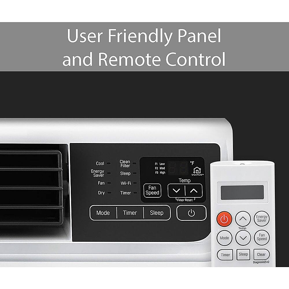 LG - 550 Sq. Ft. 12,000 BTU Smart Inverter Window Air Conditioner - White
