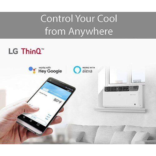 LG - 550 Sq. Ft. 12,000 BTU Smart Inverter Window Air Conditioner - White