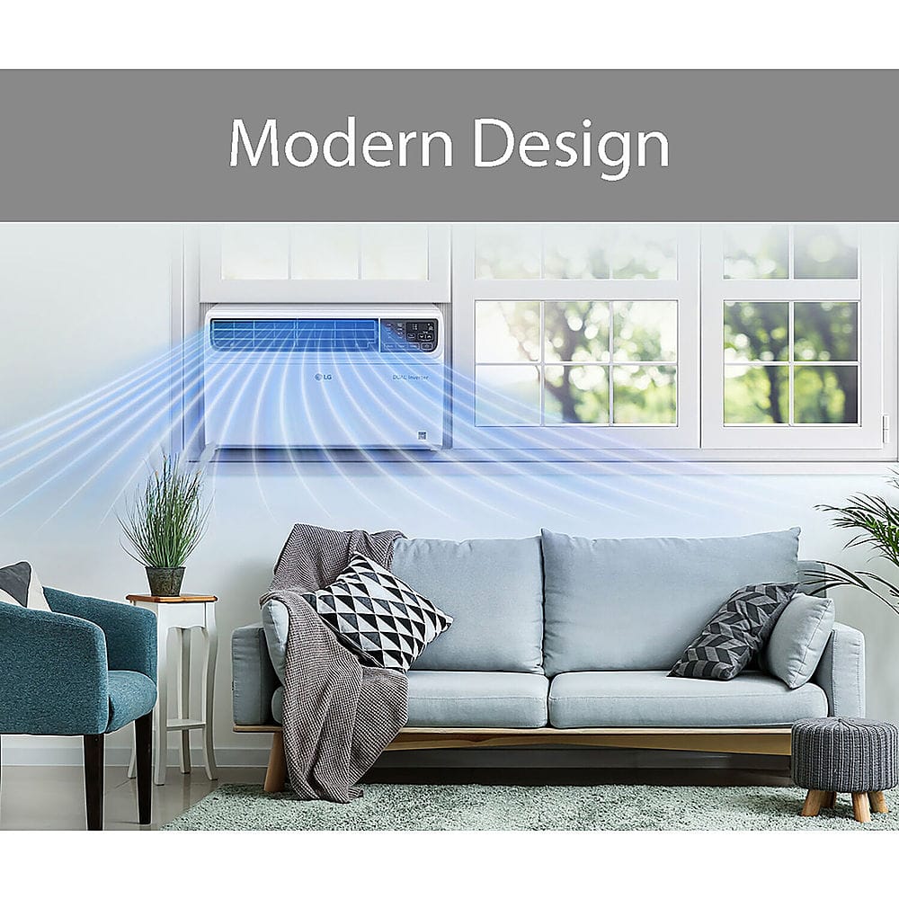 LG - 550 Sq. Ft. 12,000 BTU Smart Inverter Window Air Conditioner - White