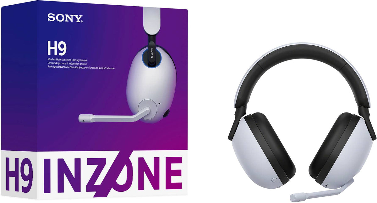 Sony - INZONE H9 Wireless Noise Cancelling Gaming Headset, Perfect for PS5, PS4, PC - White