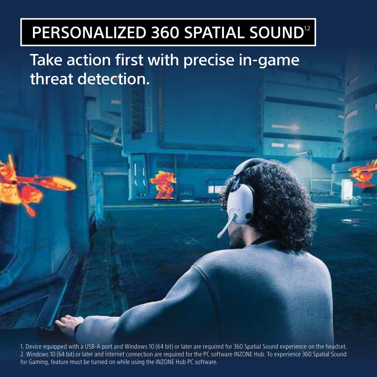 Sony - INZONE H9 Wireless Noise Cancelling Gaming Headset, Perfect for PS5, PS4, PC - White