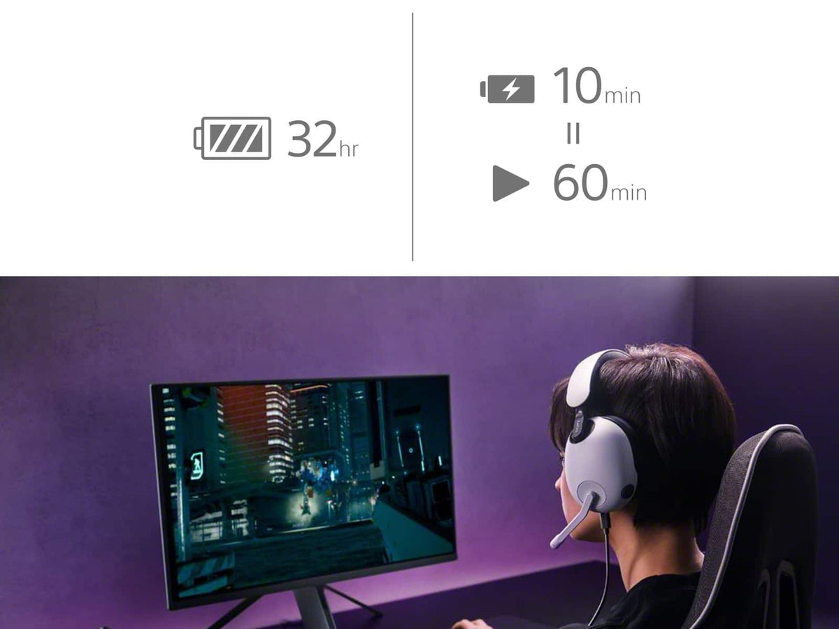Sony - INZONE H9 Wireless Noise Cancelling Gaming Headset, Perfect for PS5, PS4, PC - White