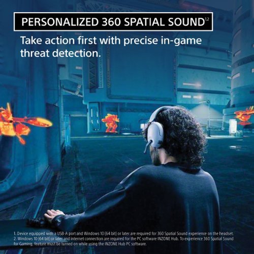 Sony - INZONE H3 wired Gaming Headset for PC, PS5, PS4 - White