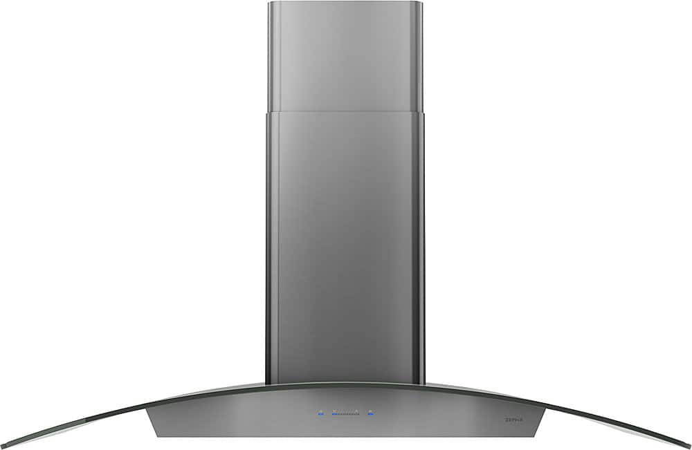 Zephyr - 42 inches - Convertible - Island Range Hood - Black Stainless Steel