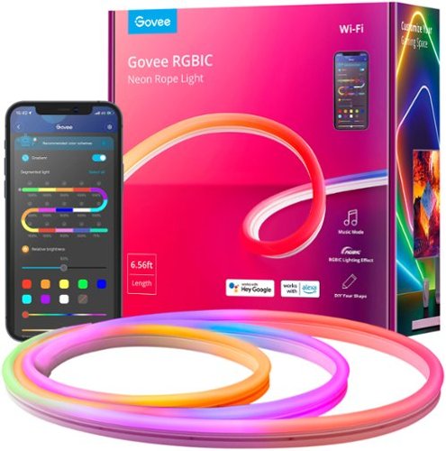 Govee - RGBIC Neon Rope Light - 6.5 Ft - Multi
