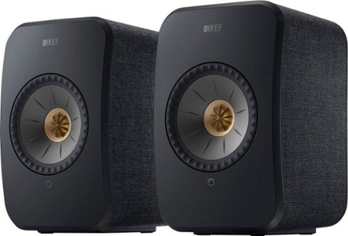 KEF - LSXII Wireless Bookshelf Speakers (Pair) - Black