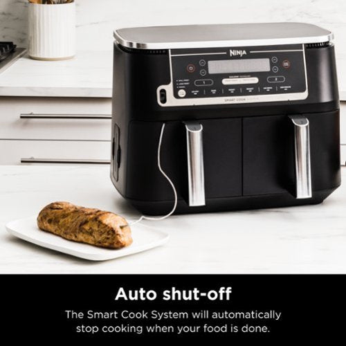Ninja - Foodi 6-in-1 10-qt. XL 2-Basket Air Fryer with DualZone Technology & Smart Cook System - Black